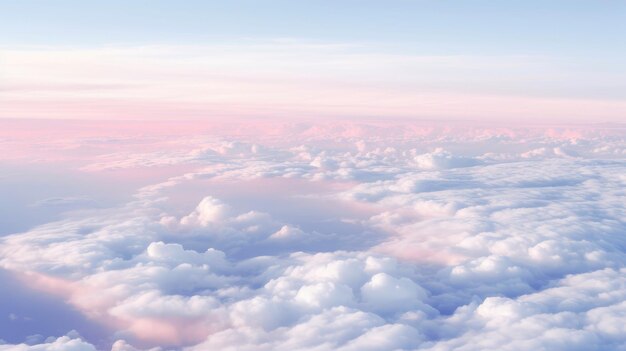 Vue aérienne Nuages blancs dans le ciel Vue de dessus depuis un drone Oeil d'oiseau aérien Vue aérienne de dessus cloudscape