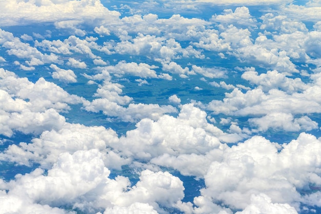 Photo vue aérienne des nuages dans le ciel