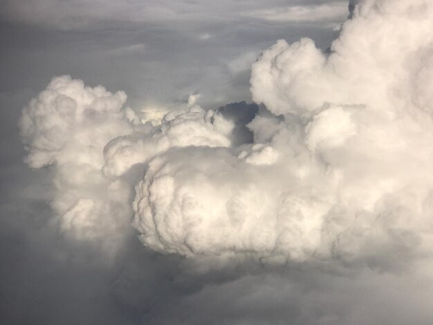 Vue aérienne des nuages dans le ciel