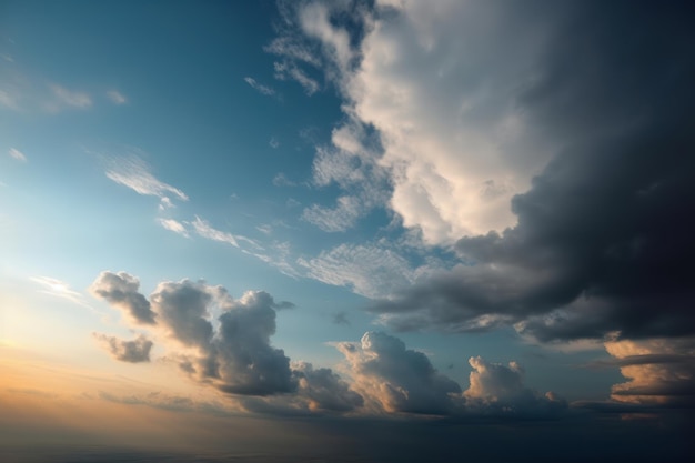 Vue aérienne des nuages depuis un avion