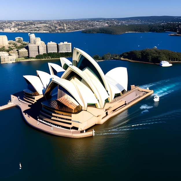 Une vue aérienne de l'opéra de Sydney