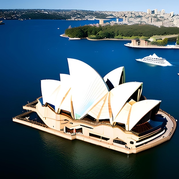 Une vue aérienne de l'opéra de Sydney