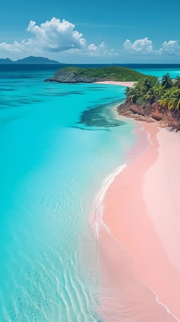 Photo vue aérienne panoramique de la belle plage des seychelles