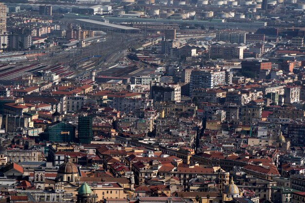 Photo vue aérienne panoramique de naples