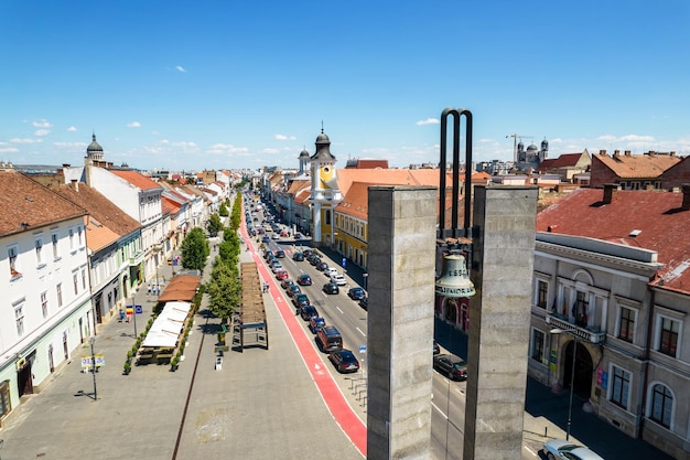 Vue aérienne par drone du centre de Cluj Roumanie