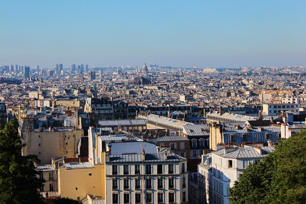 Vue aérienne de Paris depuis la Butte Montmartre France