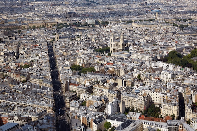 Vue aérienne de Paris en France