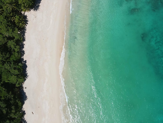 Vue aérienne plage mer sable soleil