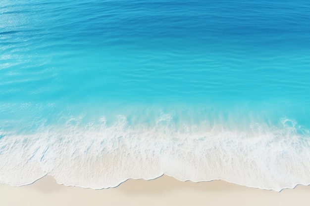 Photo vue aérienne de la plage vacances d'été tranquilles bannières vagues flottant sur le magnifique lagon bleu de l'océan