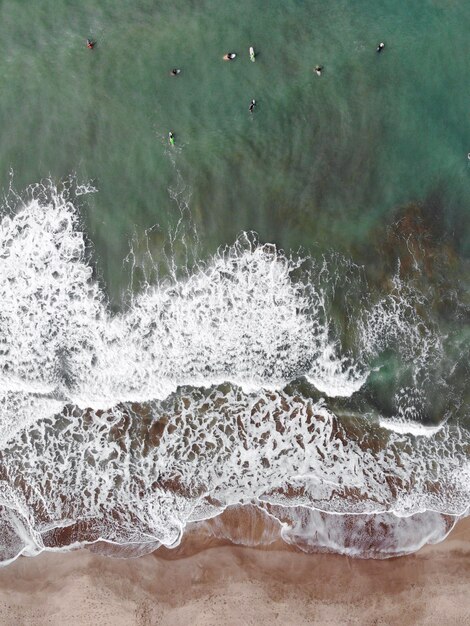 Photo vue aérienne de la plage