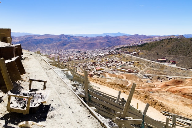 Vue aérienne de Potosi,Bolivie.ville minière bolivienne