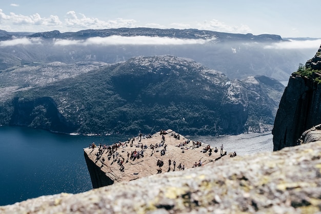 Vue aérienne de Preikestolen, Norvège