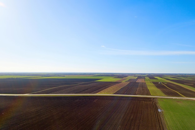 Vue aérienne des terres agricoles Green Field