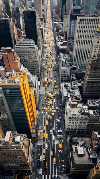 vue aérienne des toits des bâtiments du centre-ville de New York