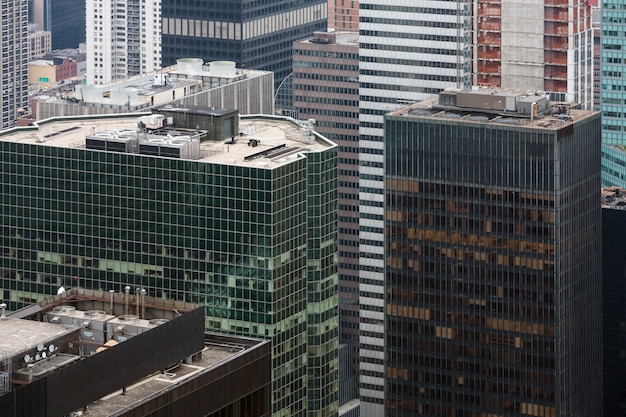 Vue aérienne des toits de Manhattan