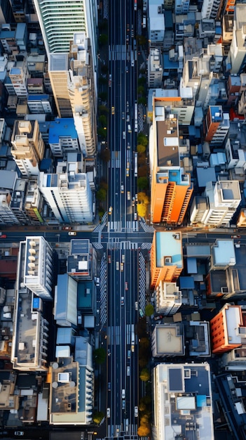 Vue aérienne sur Tokyo Japon