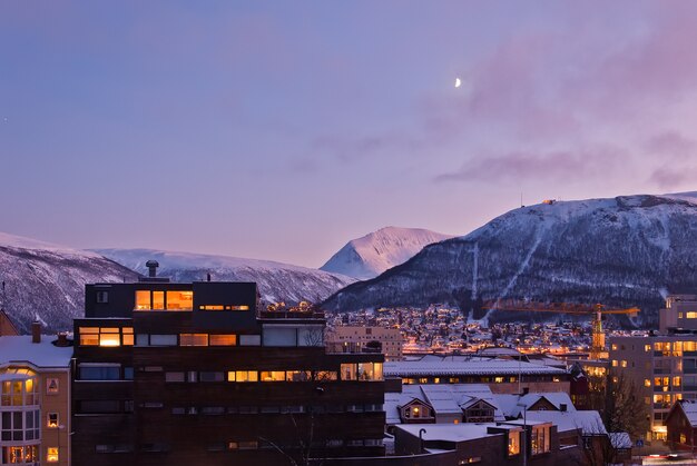 Vue aérienne de Tromso