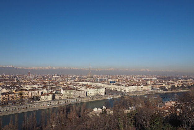 Vue aérienne de Turin