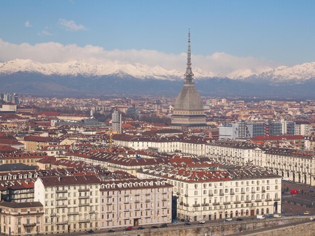 Vue aérienne de Turin