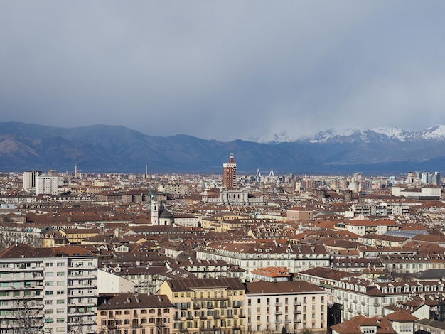 Vue aérienne de Turin