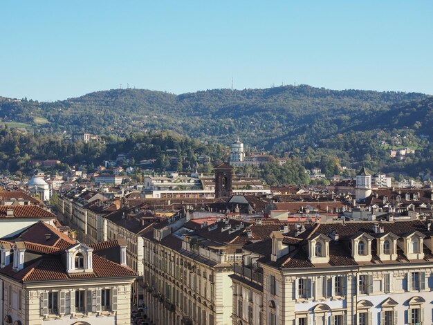 Vue aérienne de Turin