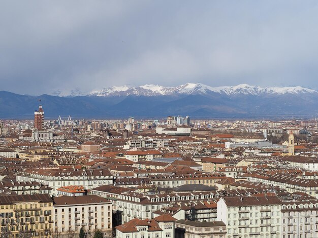 Vue aérienne de Turin