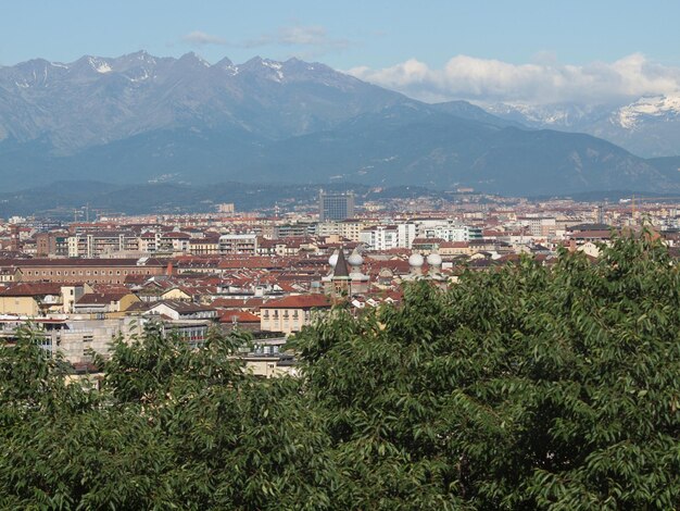 Vue aérienne de Turin