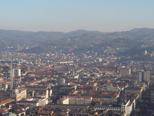 Vue aérienne de Turin