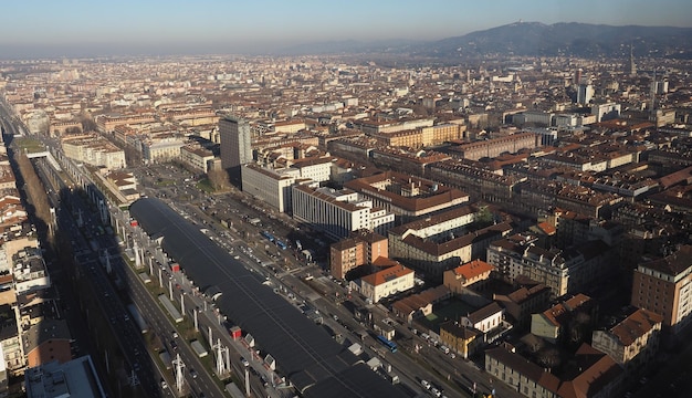 Vue aérienne de Turin