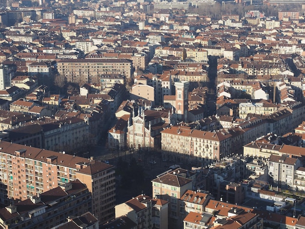 Vue aérienne de Turin