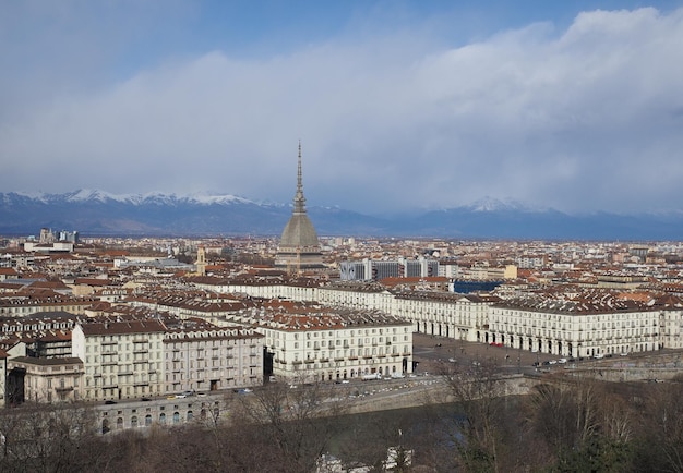 Vue aérienne de Turin