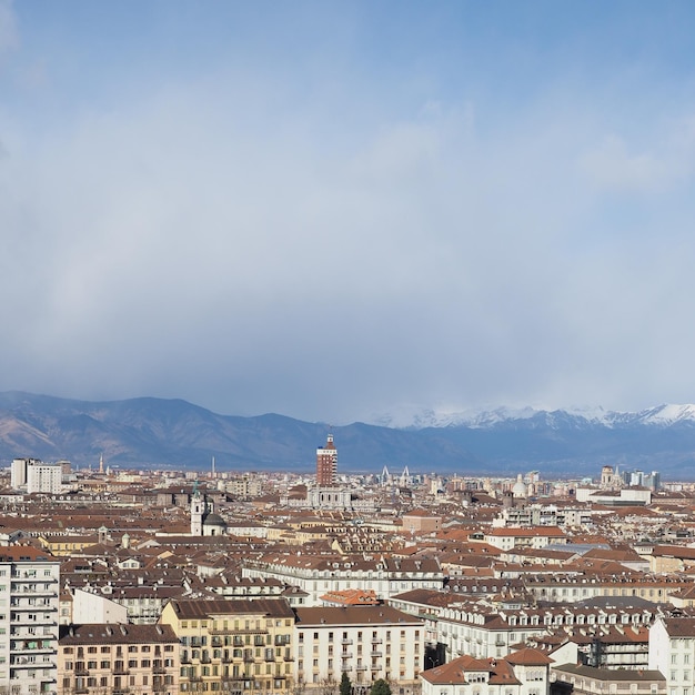 Vue aérienne de Turin