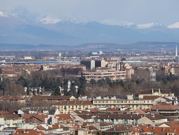 Vue aérienne de Turin