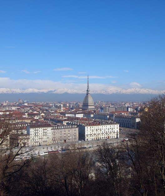 Vue aérienne de Turin