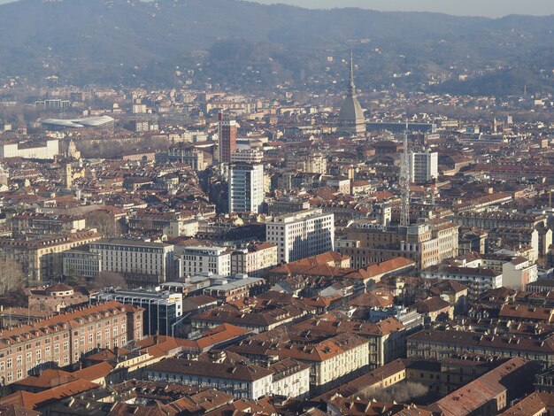 Vue aérienne de Turin