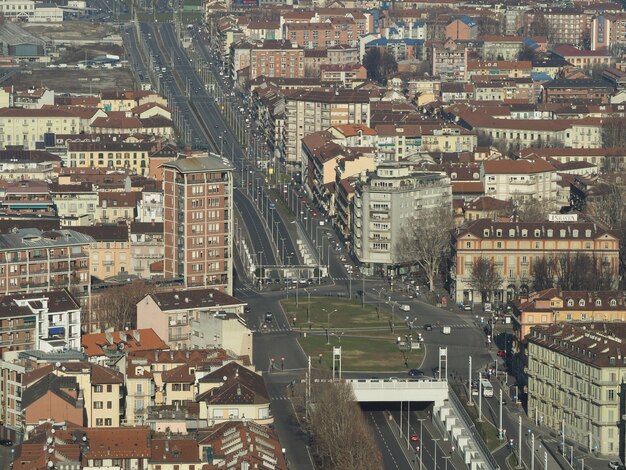 Vue aérienne de Turin