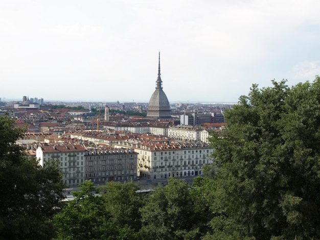 Vue aérienne de Turin