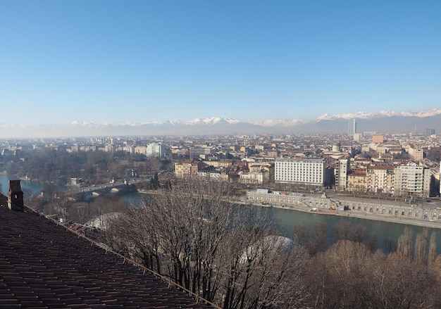 Vue aérienne de Turin