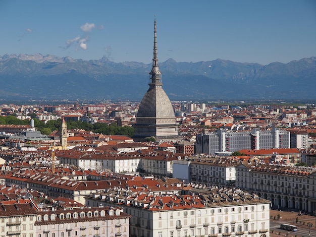 Vue aérienne de Turin