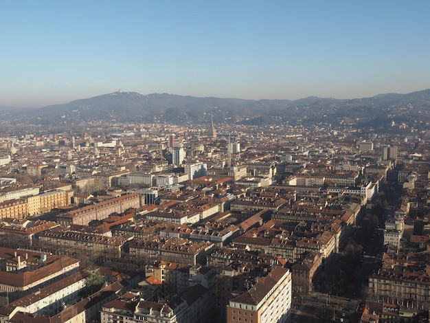 Vue aérienne de Turin