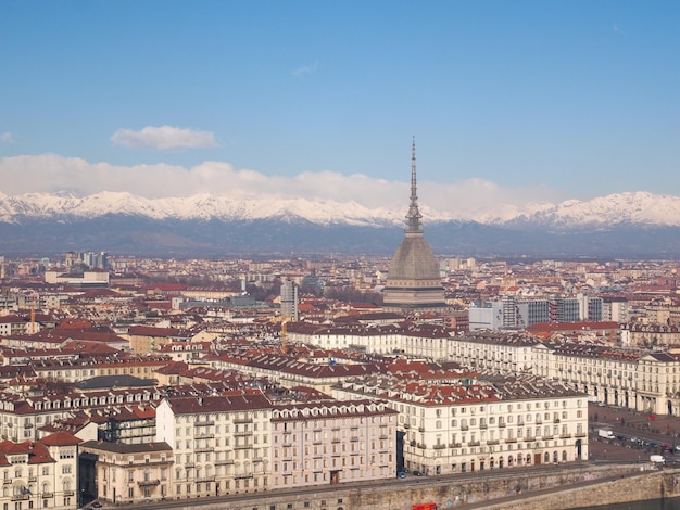 Vue aérienne de Turin