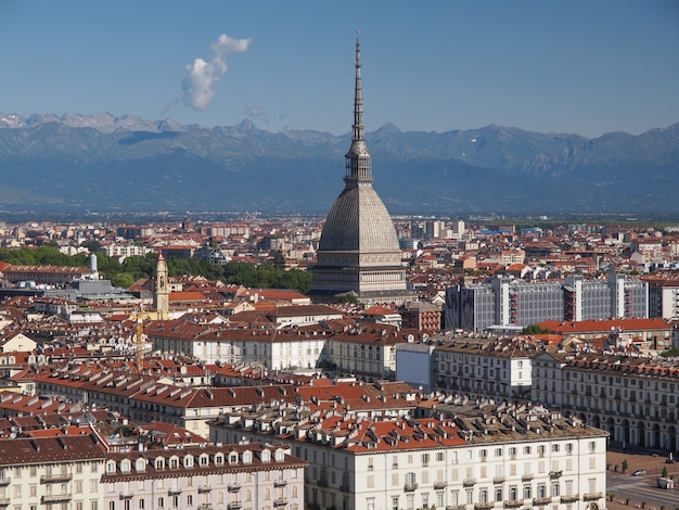 Vue aérienne de Turin