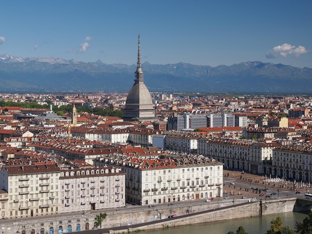 Vue aérienne de Turin