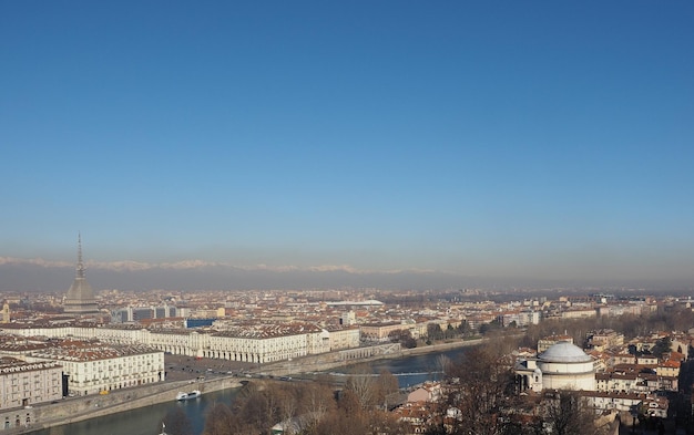 Vue aérienne de Turin