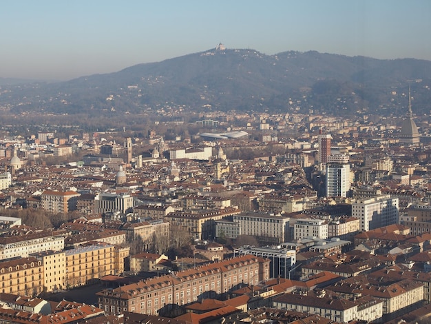 Vue aérienne de Turin