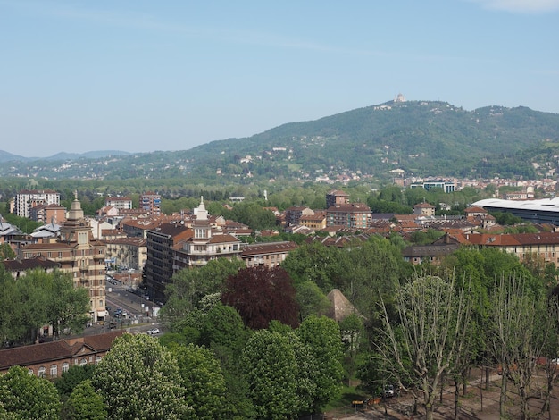 Vue aérienne de Turin