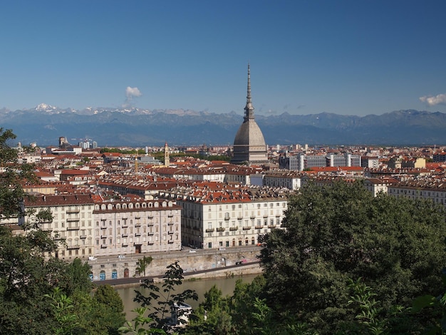 Vue aérienne de Turin