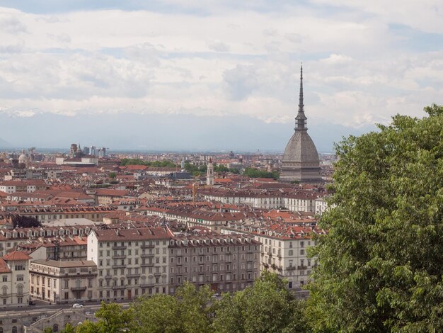 Vue aérienne de Turin