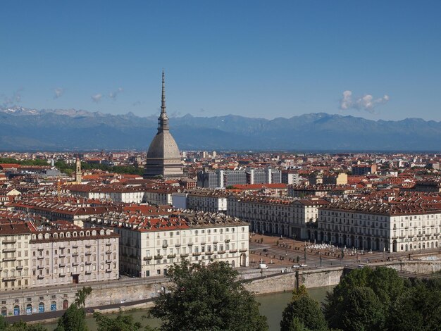 Vue aérienne de Turin