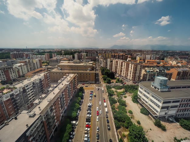 Vue aérienne de Turin